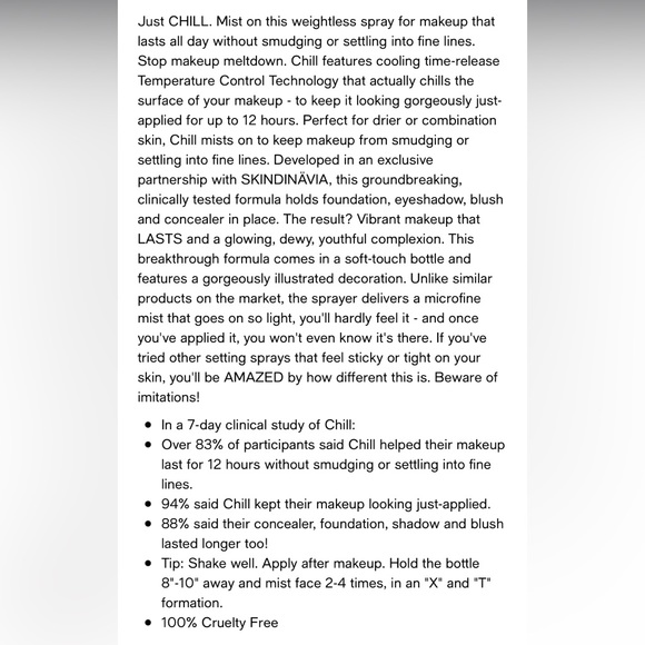 NIB CHILL Urban Decay Setting Spray - Picture 5 of 10